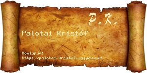 Palotai Kristóf névjegykártya